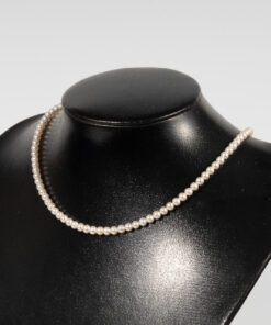 Vòng Ngọc Trai Trắng Nhí Khóa vàng 14k NE1060