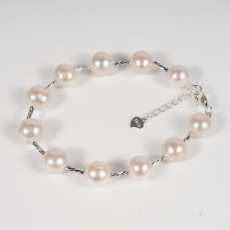 Vòng Tay Ngọc Trai Trắng Cách Hạt BC1040