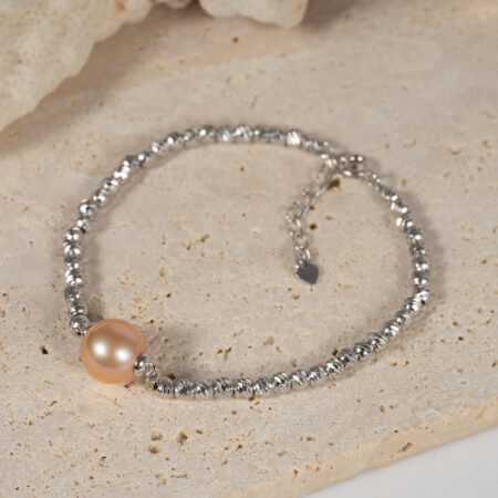 Lắc Tay Bạc Bi Ngọc Trai Hồng BC1044