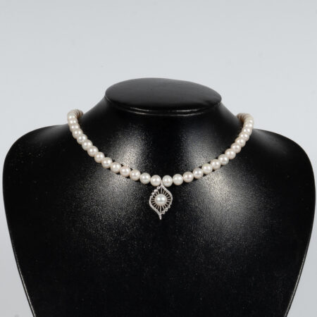 White Pearl Necklace 7mm NP1063