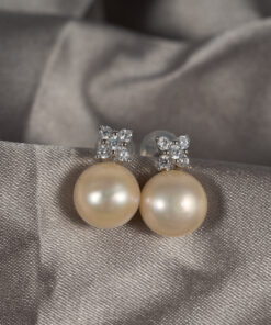 Bông Tai Ngọc Trai Hồng Nhạt Nụ Đá SE1063