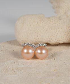 Bông Tai Ngọc Trai Hồng Nụ Đá SE1070