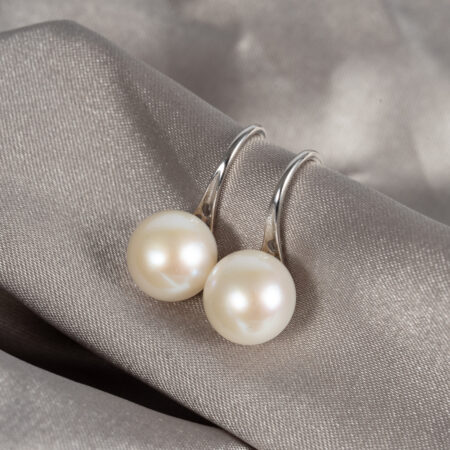 White Pearl Hook Earrings HE1012