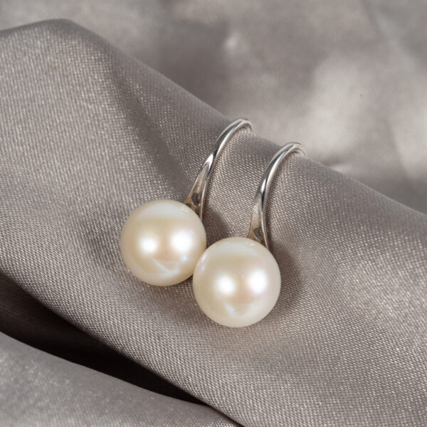 White Pearl Hook Earrings HE1012