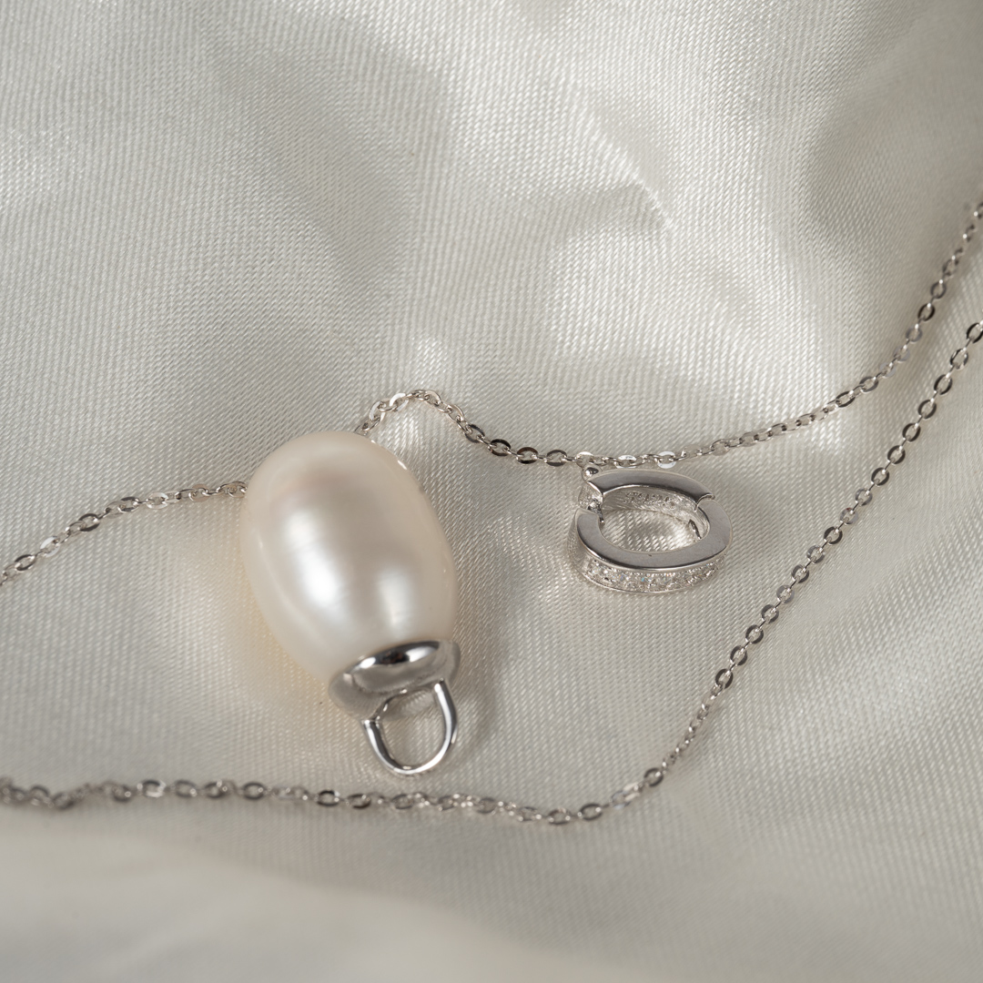 Dây Chuyền Ngọc Trai Giọt Nước Có Thể Tháo Lắp SP1041 - Hình ảnh 2