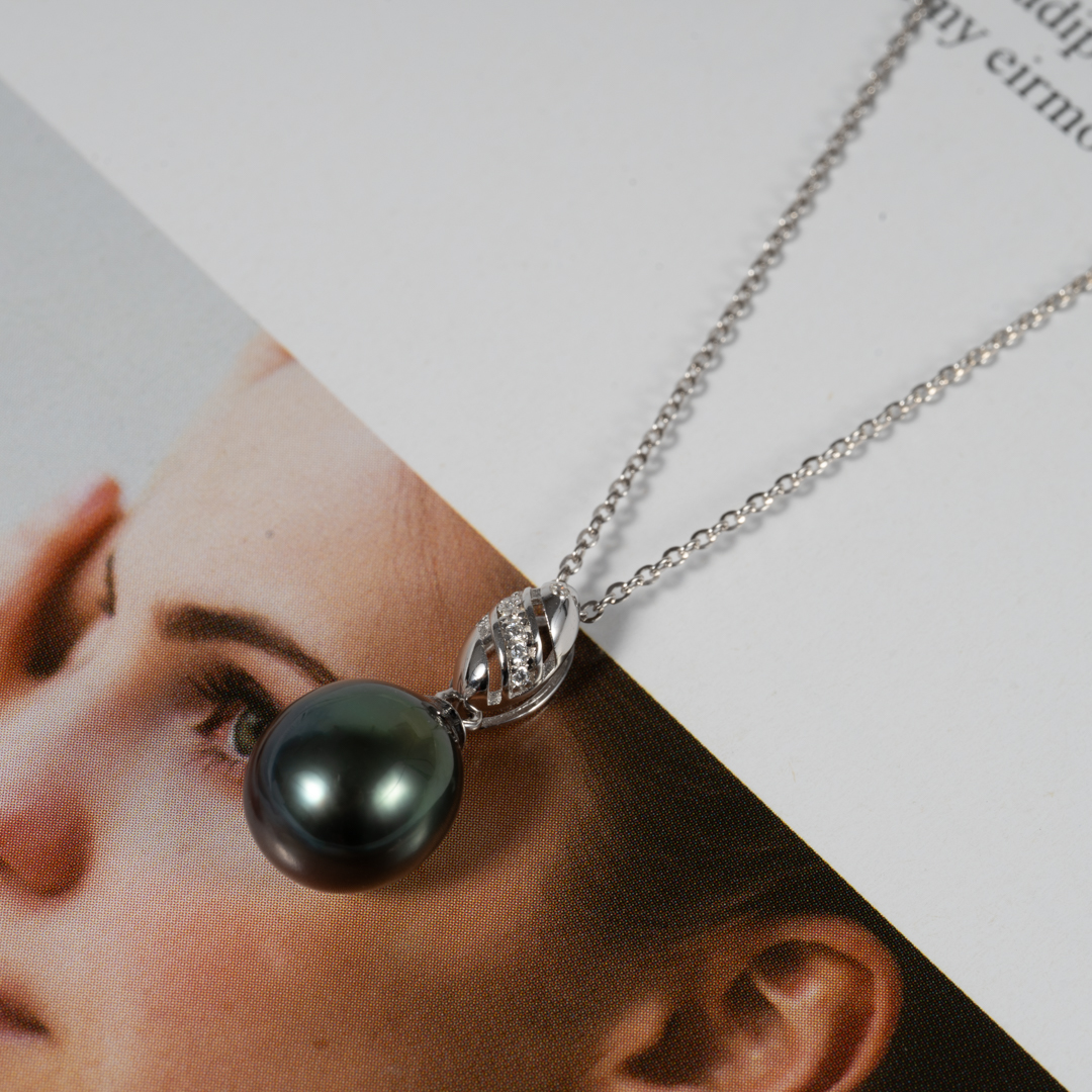 Dây Chuyền Ngọc Trai Tahiti Giọt Nước SP1048 - Hình ảnh 2