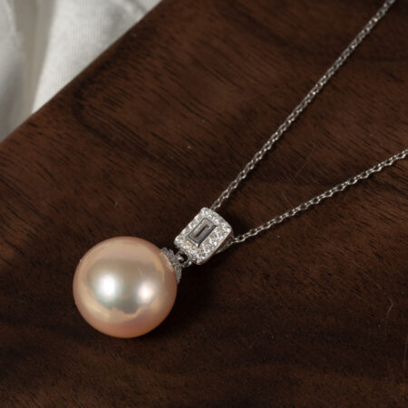 Dây Chuyền Ngọc Trai Tròn Hồng SP1050