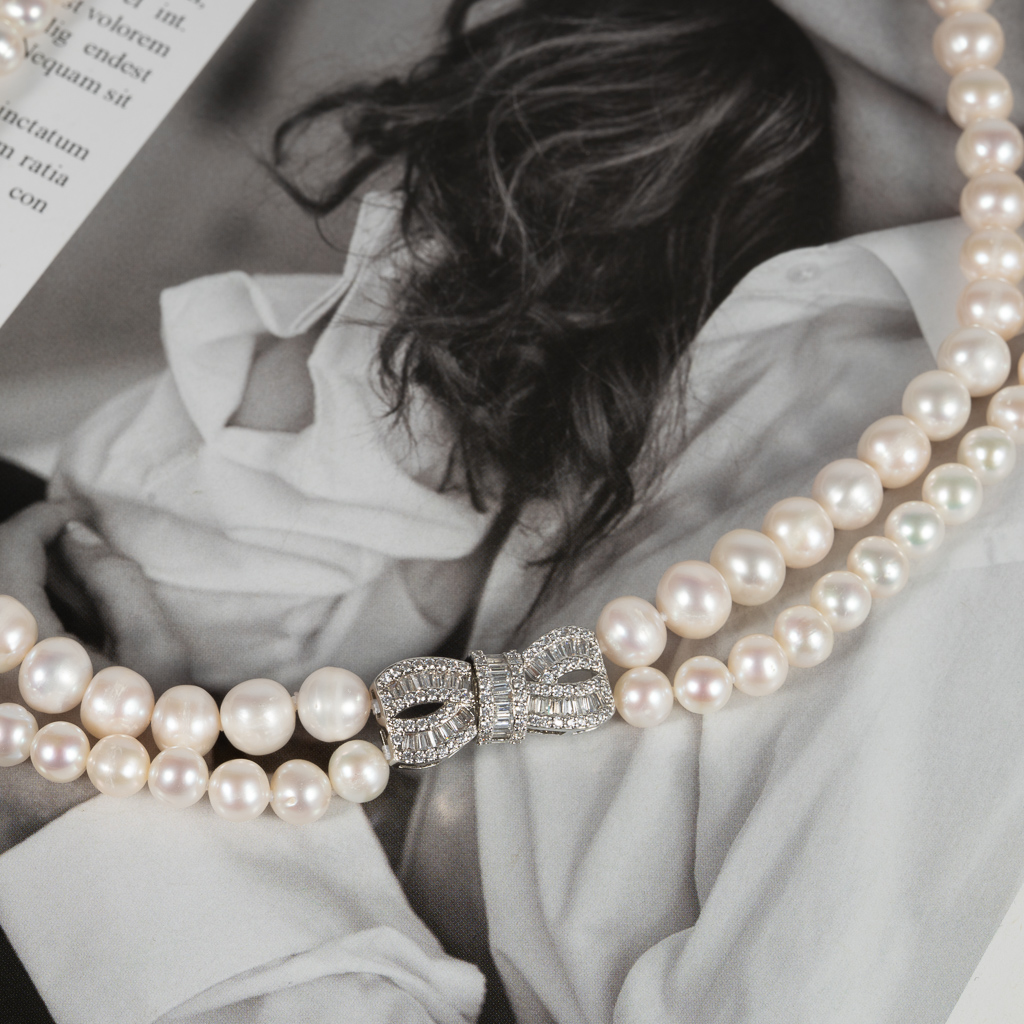 Vòng Cổ Ngọc Trai 2 Tầng NE1082 - Hình ảnh 4