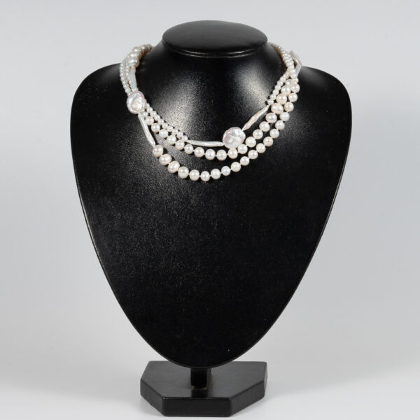Long Multi-shaped Pearl Necklace NE1081