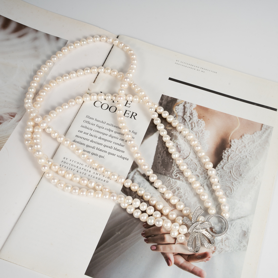 Vòng Ngọc Trai 3 Tầng Khóa Kiểu NP1076 - Hình ảnh 4