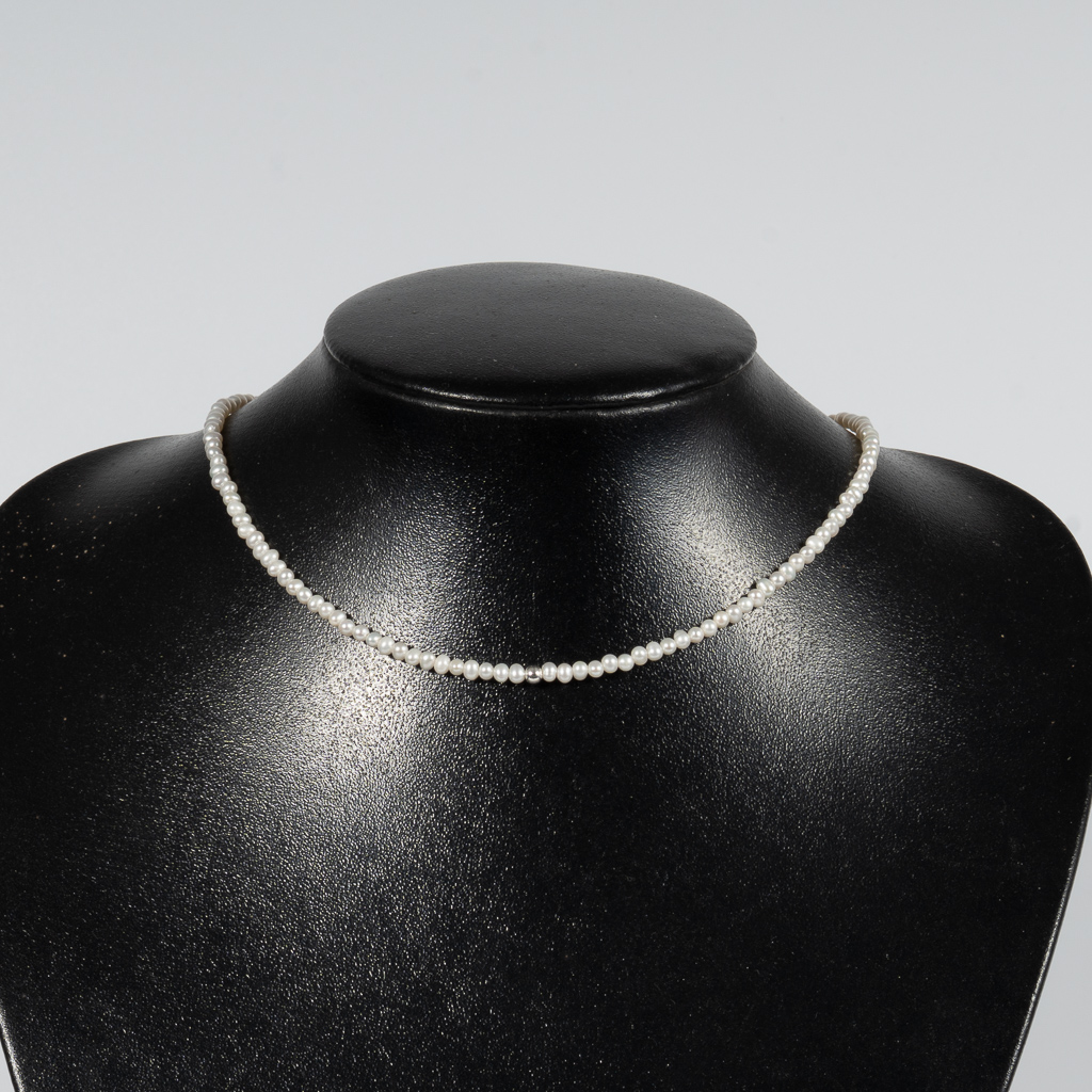 Vòng Ngọc Trai Choker Đính Bi Bạc NP1073 - Hình ảnh 2