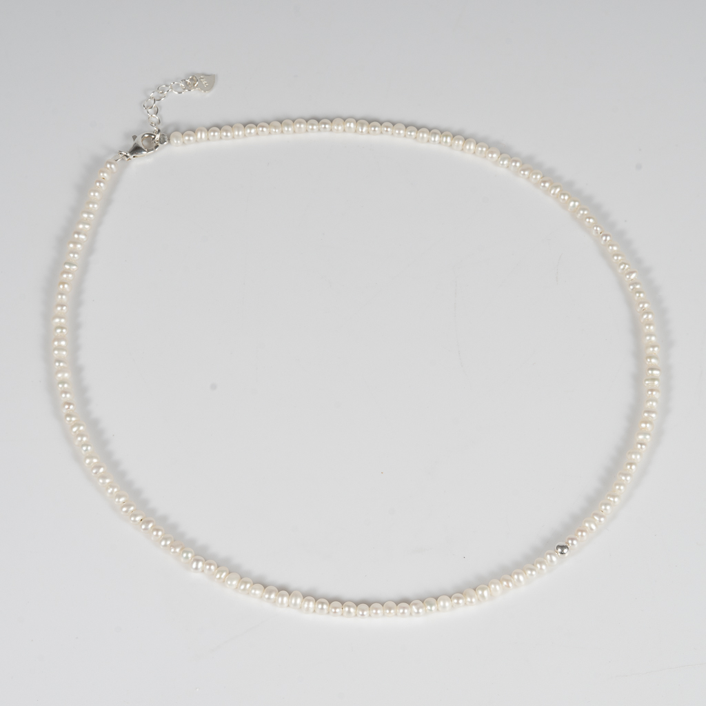 Vòng Ngọc Trai Choker Đính Bi Bạc NP1073 - Hình ảnh 3