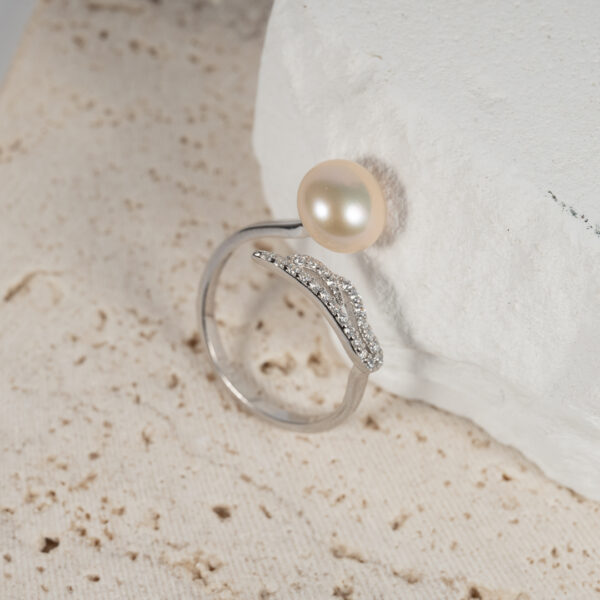 Pink Pearl Ring with S925 Sterling Silver SR1038