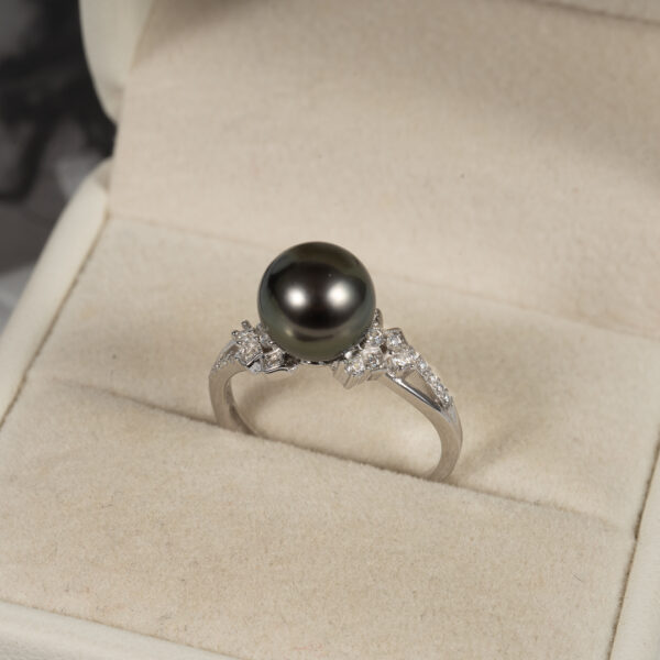 Tahitian Black Pearl Ring S925 SR1030