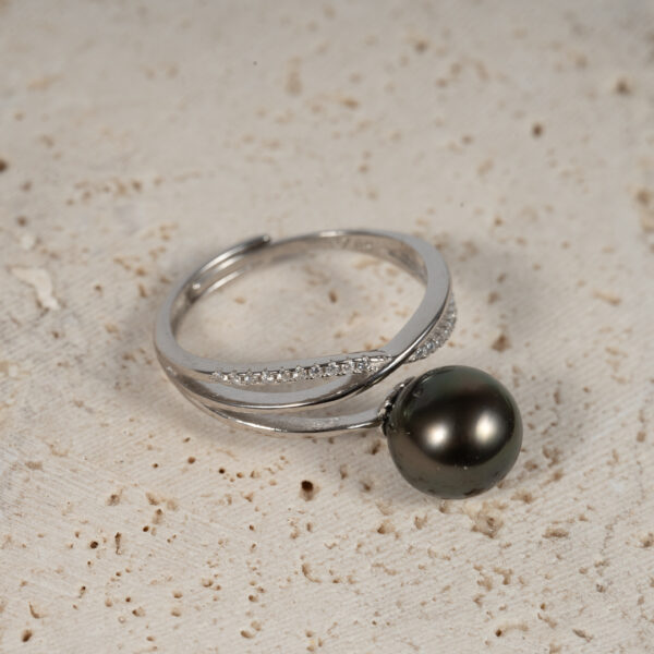 Tahitian Black Pearl Ring S925 SR1032