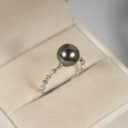 Nhẫn Ngọc Trai Tahiti Đen S925 SR1037