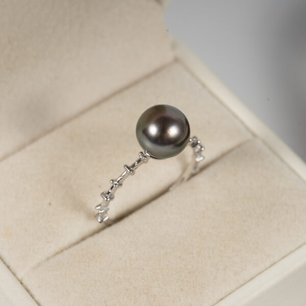 Tahitian Black Pearl Ring S925 SR1037