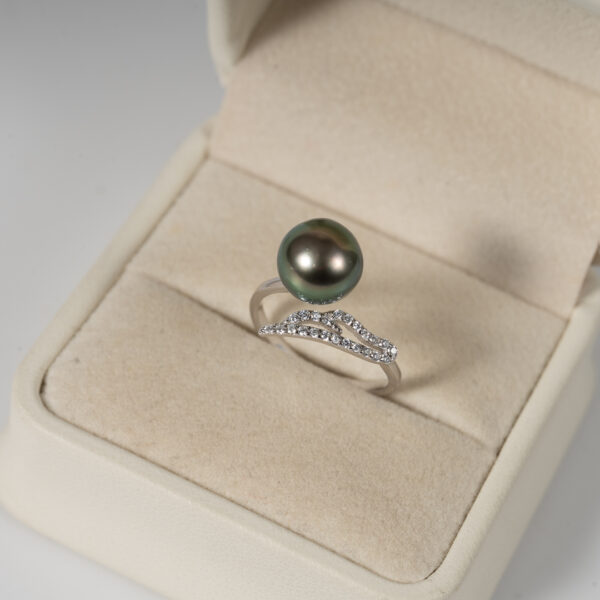 Tahitian Black Pearl Ring S925 SR1040