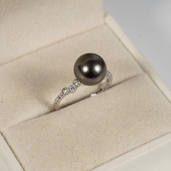 Tahitian Black Pearl Ring S925 SR1043