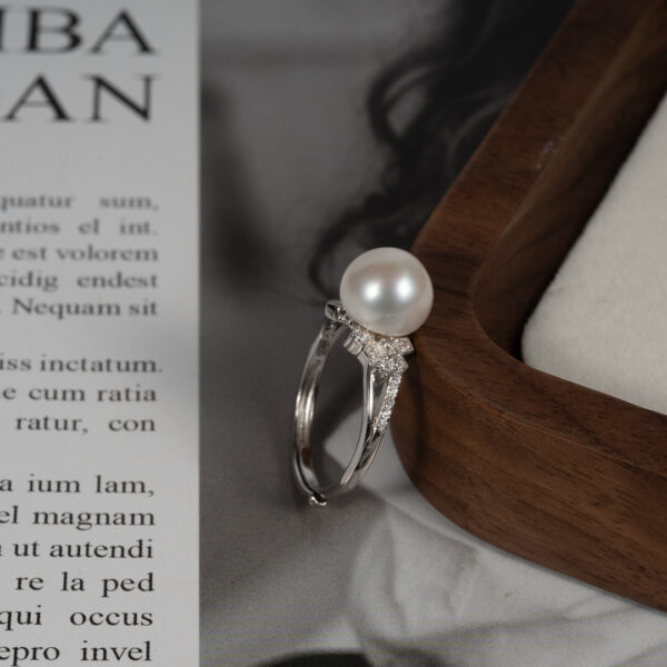 White Pearl Ring with S925 Sterling Silver SR1029