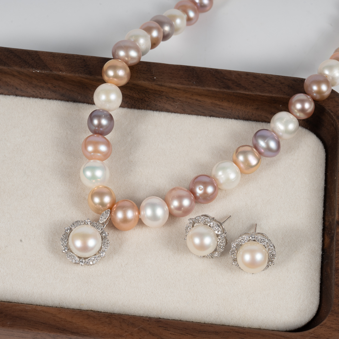 Bộ Trang Sức Ngọc Trai Vòng Cổ Có Mặt Và Bông Tai SET1011 - Hình ảnh 2