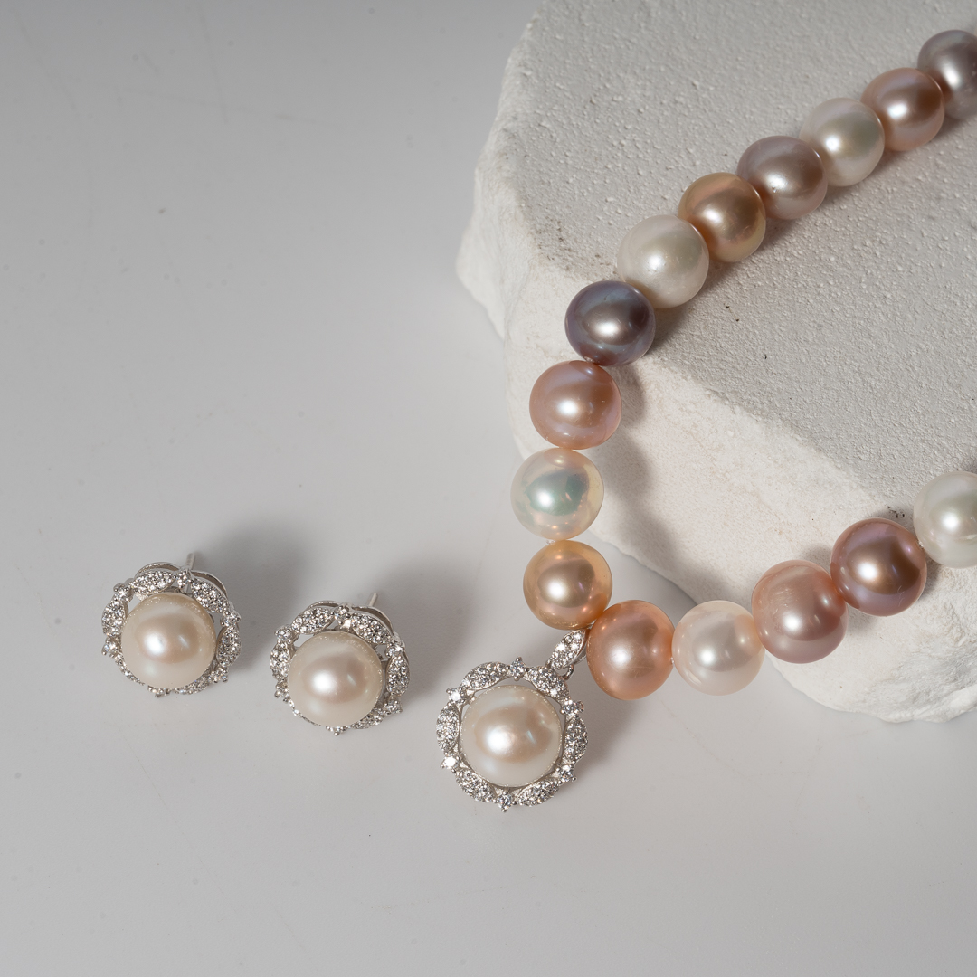 Bộ Trang Sức Ngọc Trai Vòng Cổ Có Mặt Và Bông Tai SET1011 - Hình ảnh 5