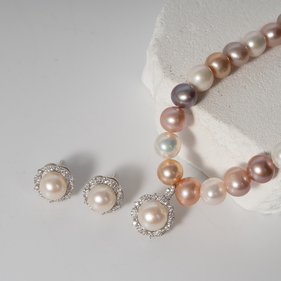 Bộ Trang Sức Ngọc Trai Vòng Cổ Có Mặt Và Bông Tai SET1011 - Hình ảnh 4