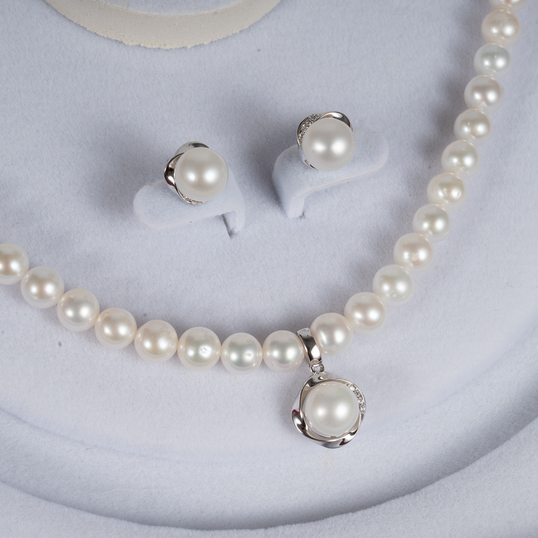 Bộ Trang Sức Ngọc Trai Vòng Cổ Có Mặt Và Bông Tai SET1013 - Hình ảnh 7