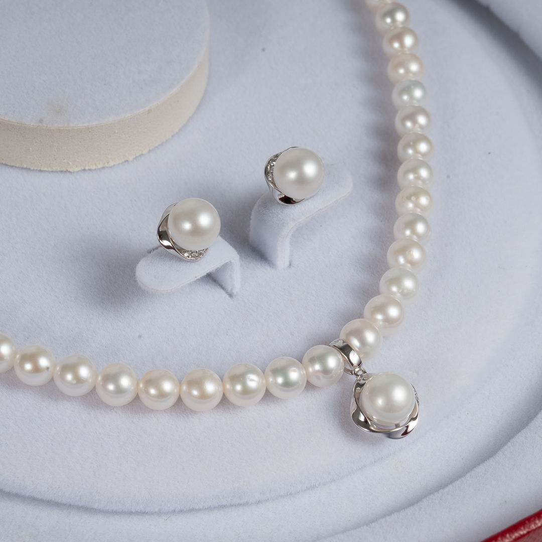 Bộ Trang Sức Ngọc Trai Vòng Cổ Có Mặt Và Bông Tai SET1013 - Hình ảnh 6