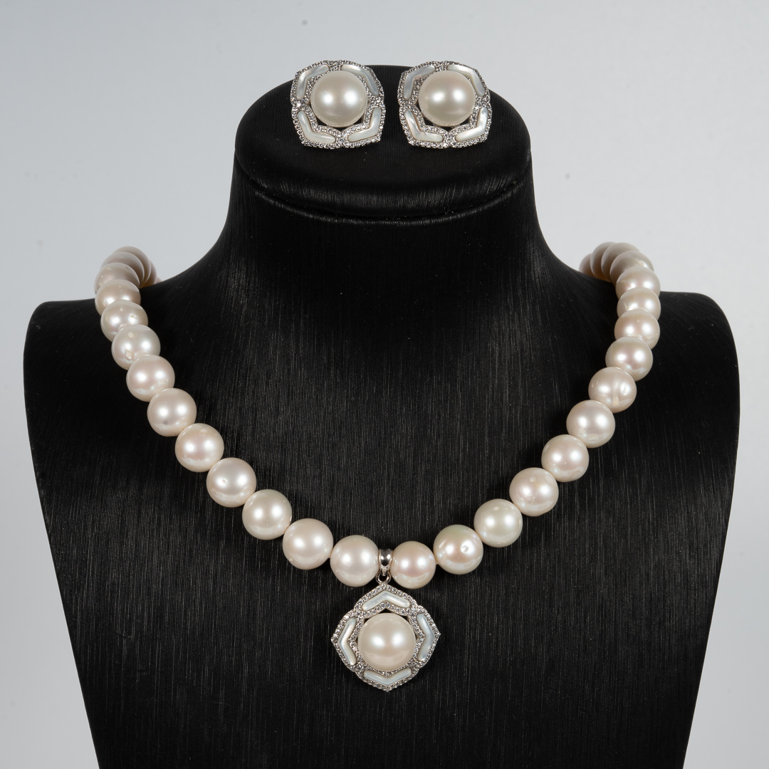 Bộ Trang Sức Ngọc Trai Vòng Cổ Có Mặt Và Bông Tai SET1014 - Hình ảnh 6