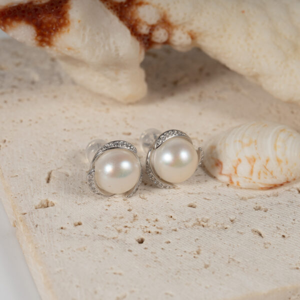 Bông Tai Ngọc Trai Đính Đá SE1085