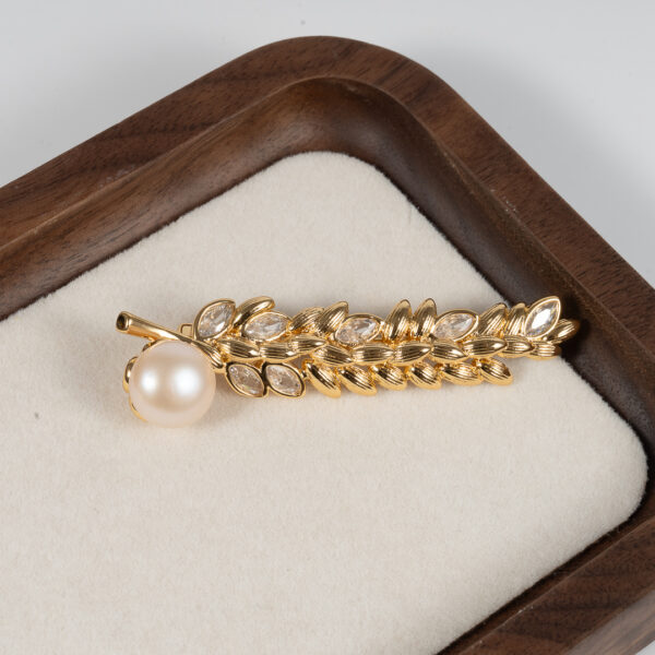 Cài Áo Ngọc Trai Hoa Lúa Mì BR0109