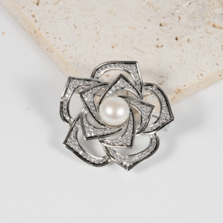 Cài Áo Ngọc Trai Hoa Trà BR0122