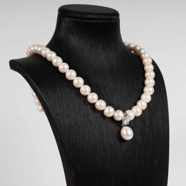 Vòng Ngọc Trai Kết Hợp Mặt Bạc NP1080