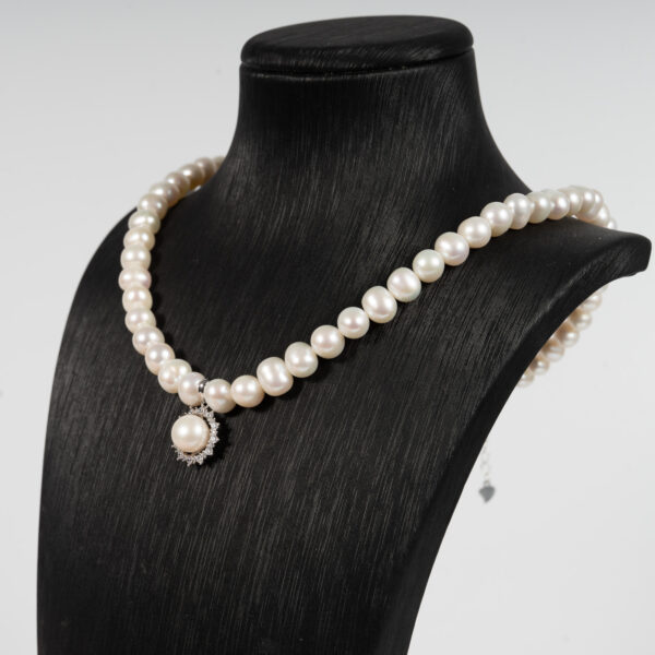 Vòng Ngọc Trai Kết Hợp Mặt Bạc NP1081