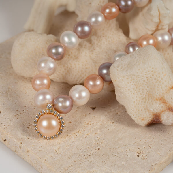 Vòng Ngọc Trai Kết Hợp Mặt Bạc NP1083