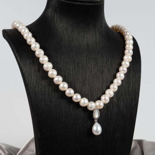 Bộ Trang Sức Ngọc Trai Vòng Cổ Có Mặt Và Bông Tai SET1019