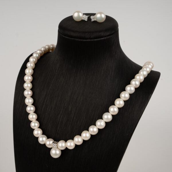 Bộ Trang Sức Ngọc Trai Vòng Cổ Và Bông Tai SET1022