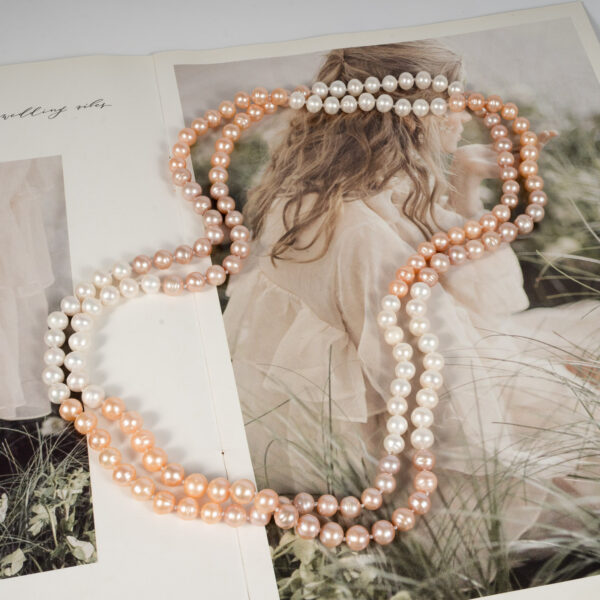 Vòng Ngọc Trai Dài Pha Mầu NE1096