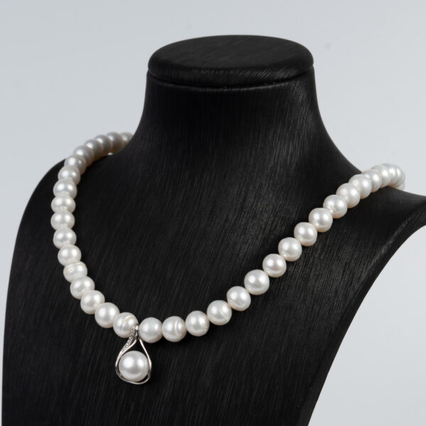 Vòng Ngọc Trai Kết Hợp Mặt Bạc NP1084