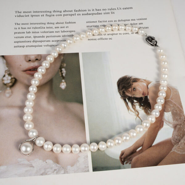 Vòng Ngọc Trai Kết Hợp Mặt Bạc NP1084