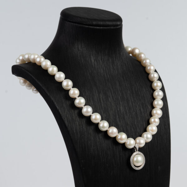 Vòng Ngọc Trai Kết Hợp Mặt Bạc NP1087