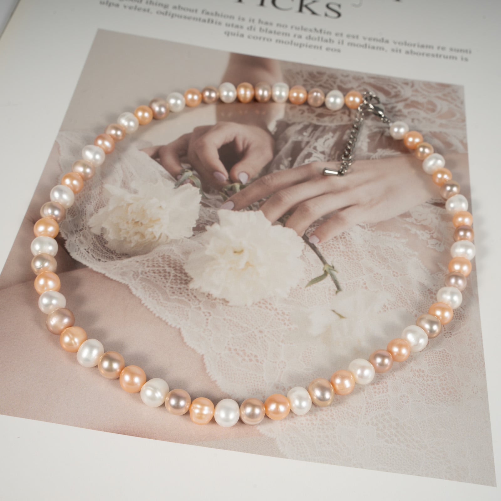 Vòng Ngọc Trai Pha mầu NE10711