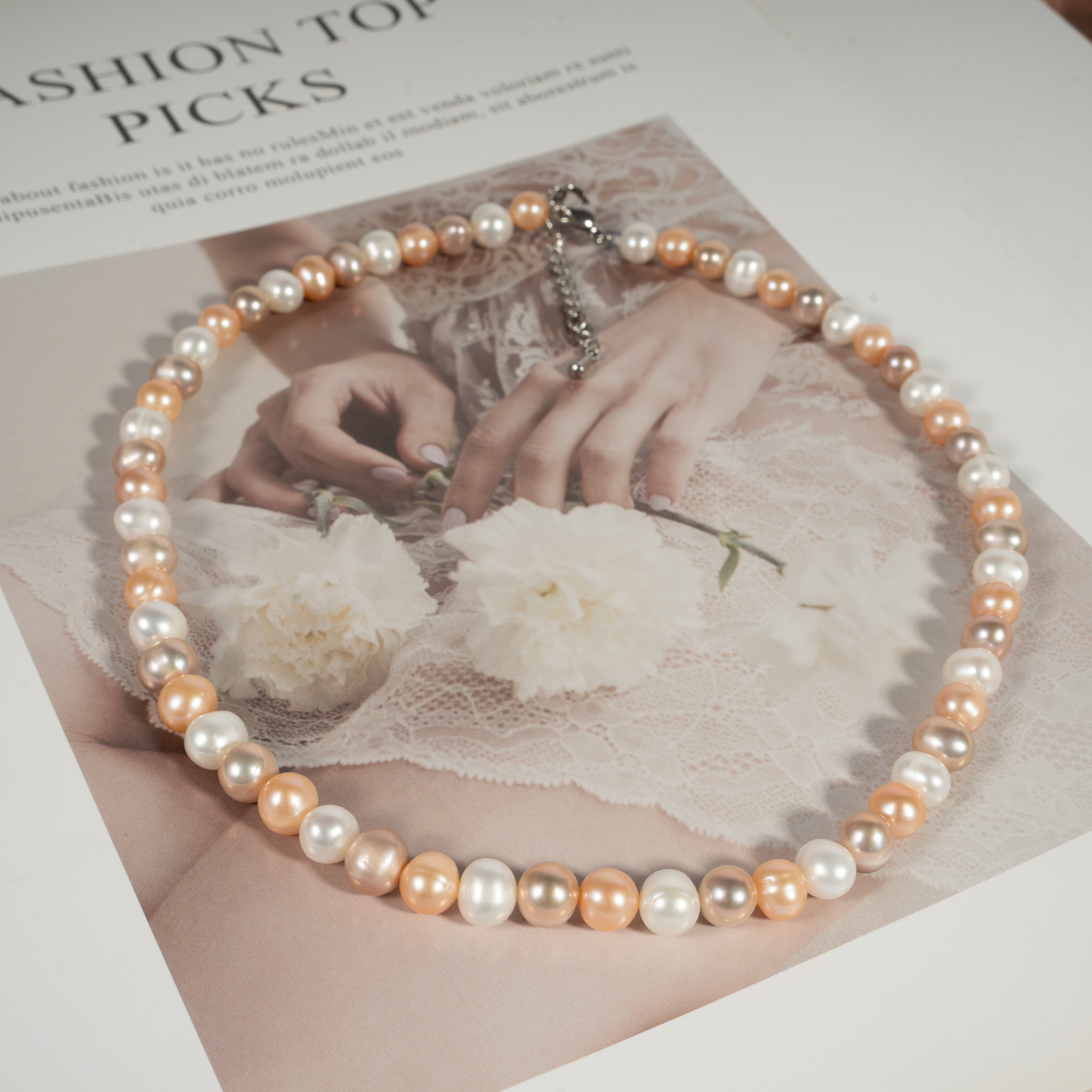 Vòng Ngọc Trai Pha mầu NE10711