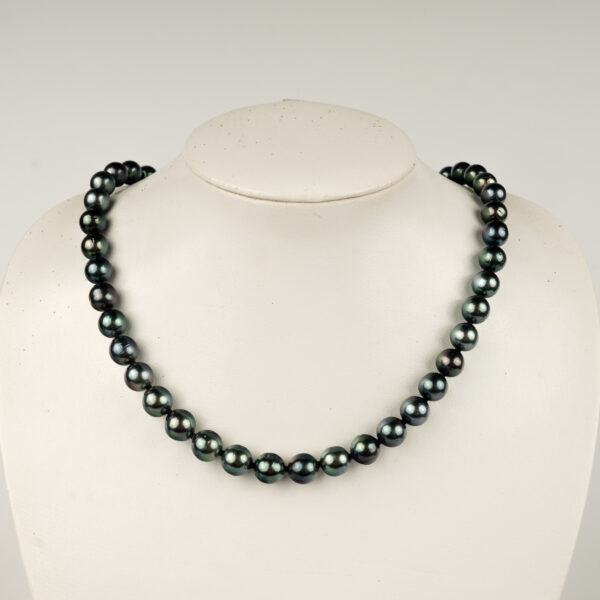 Black-Green Tahitian Pearl Necklace NE1173 Convert to PDF - Image 4