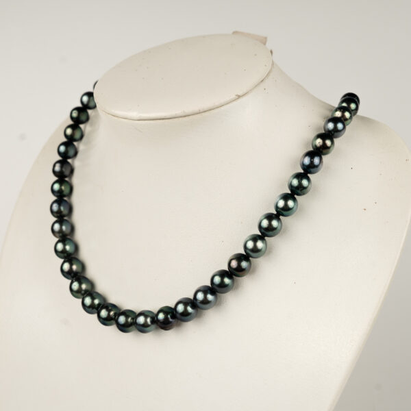 Black-Green Tahitian Pearl Necklace NE1173 Convert to PDF - Image 5